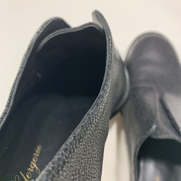 ROBERT CLERGERIE Women’s Black Slip on Leather Loafer Shoe 36.5 Made In France - Picture 14 of 16